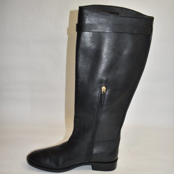 Tory Burch T-HARDWARE RIDING BOOT Black Size 8.5 M - Picture 4 of 9